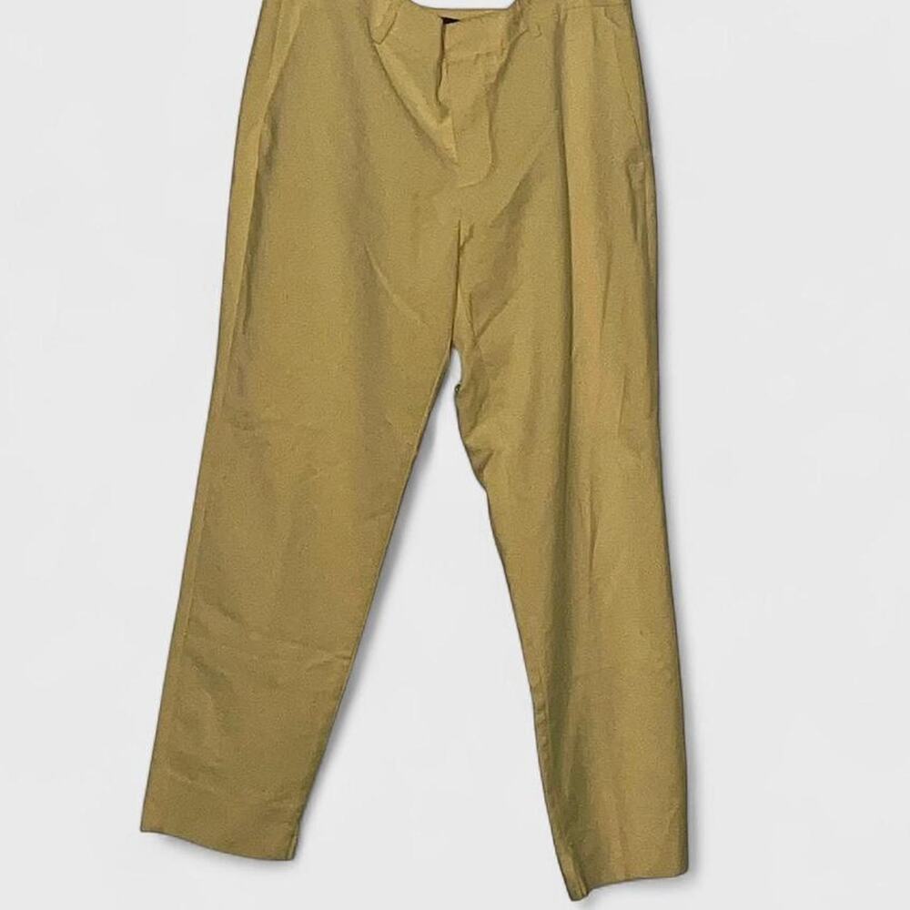 Zara Woman Yellow Straight Leg Business Chino Pants - Size 8